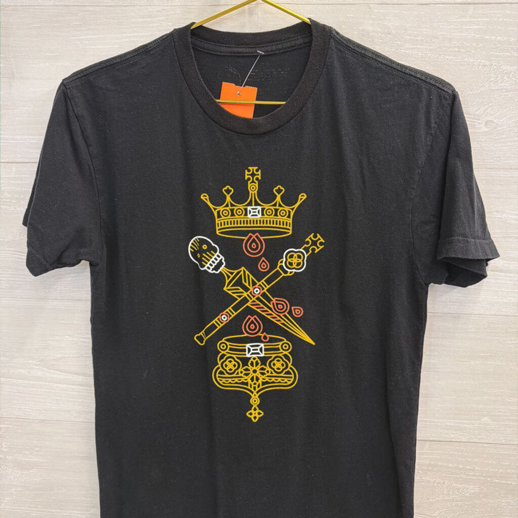 Black/ Multi Macbeth Short Sleeve Graphic Tee Small