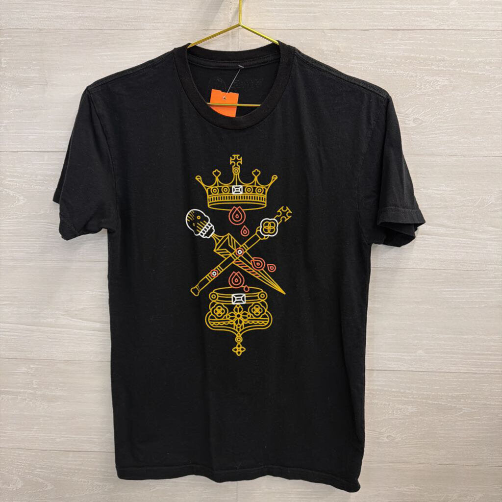 Black/ Multi Macbeth Short Sleeve Graphic Tee Small