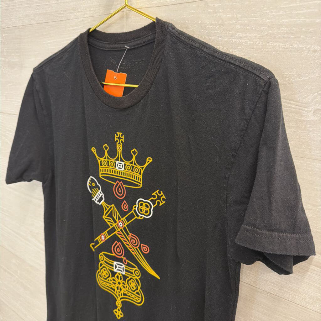 Black/ Multi Macbeth Short Sleeve Graphic Tee Small