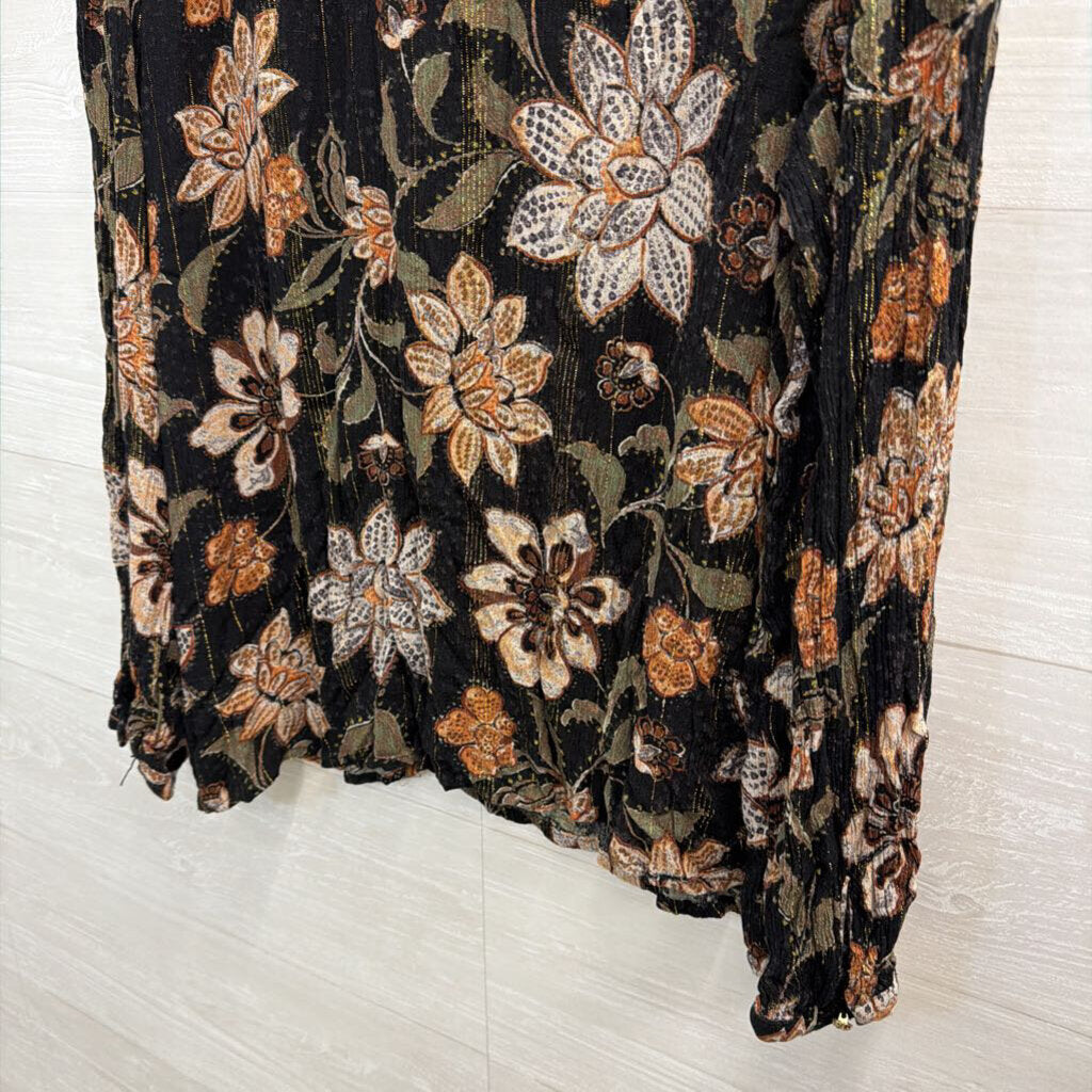 Torrid Black/ Brown Print Long Sleeve Top 1