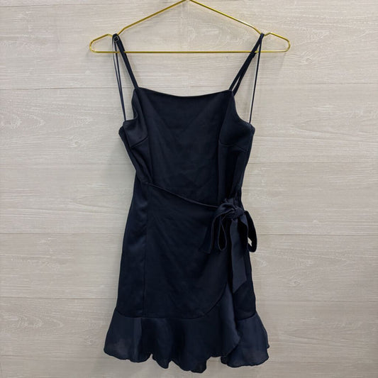 Altar'd State Navy Silky Faux Wrap Dress Small