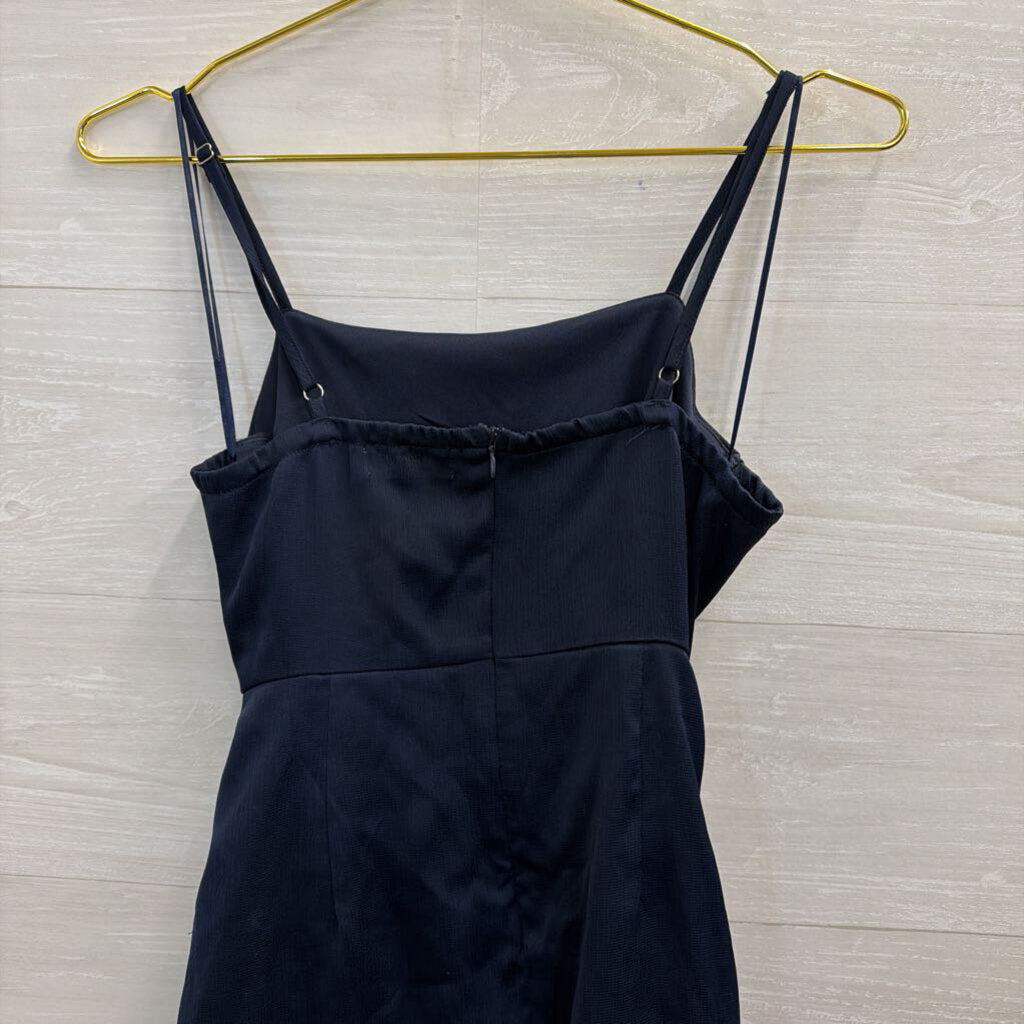 Altar'd State Navy Silky Faux Wrap Dress Small