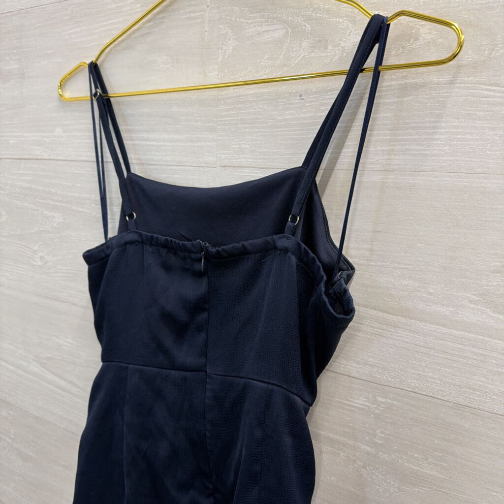 Altar'd State Navy Silky Faux Wrap Dress Small