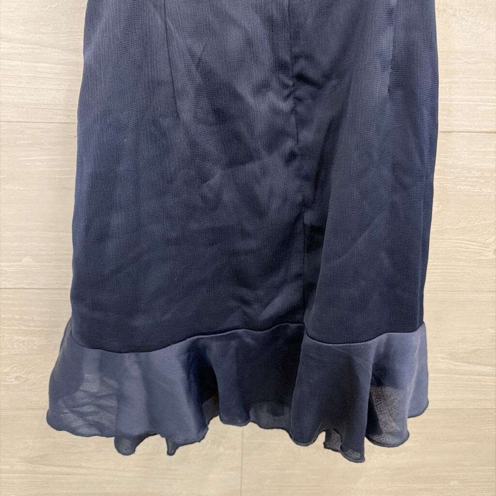 Altar'd State Navy Silky Faux Wrap Dress Small
