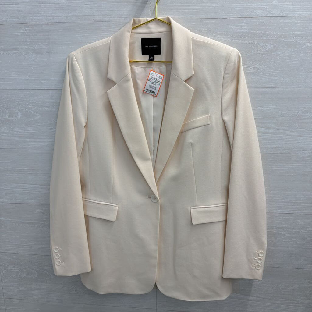 The Limited Cream Long Sleeve Blazer Jacket Large