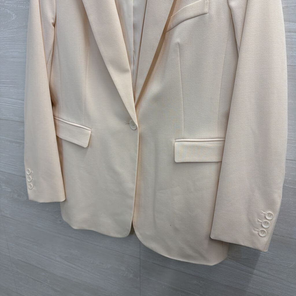 The Limited Cream Long Sleeve Blazer Jacket Large