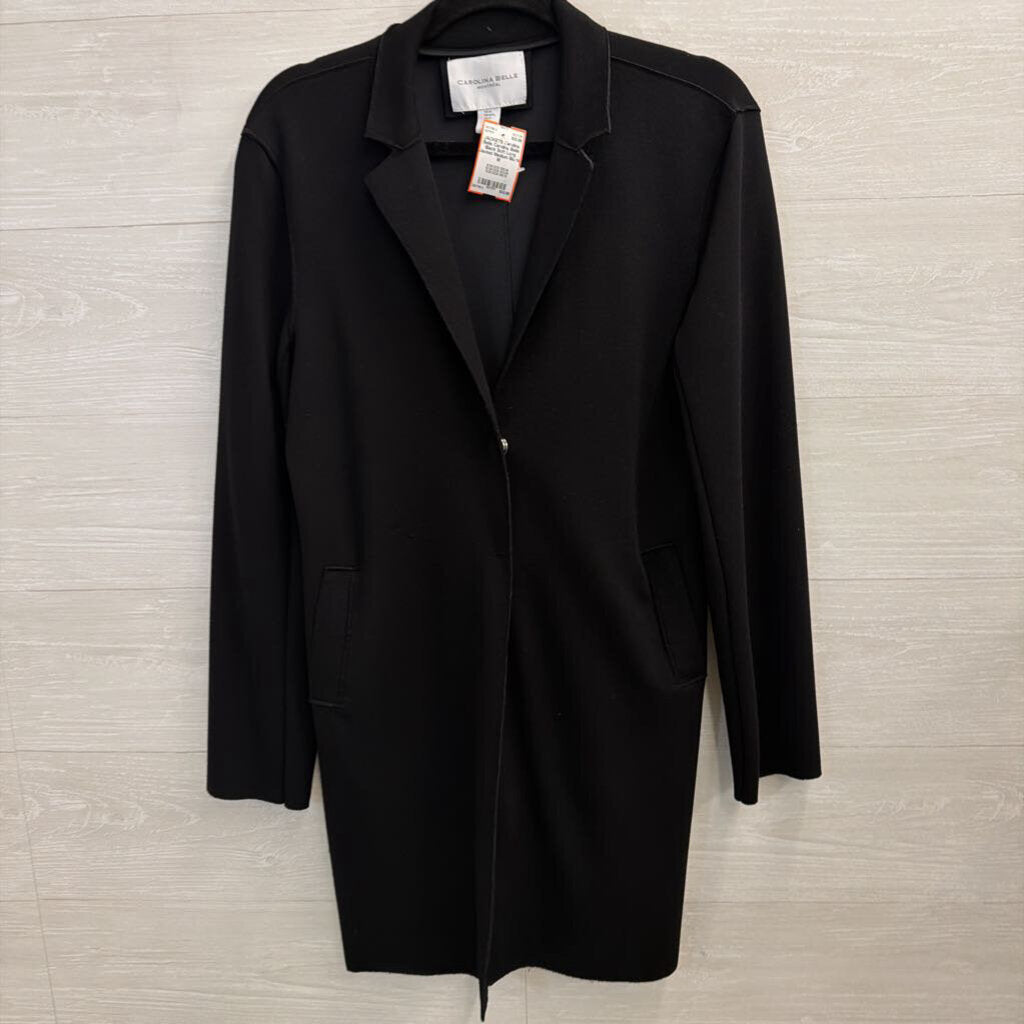 Carolina Belle Black Soft Long Jacket Medium