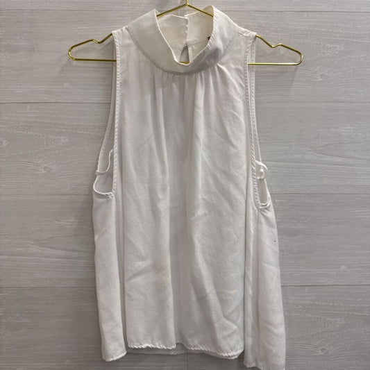 Free People White High Neck Cutout Flowy Top Small