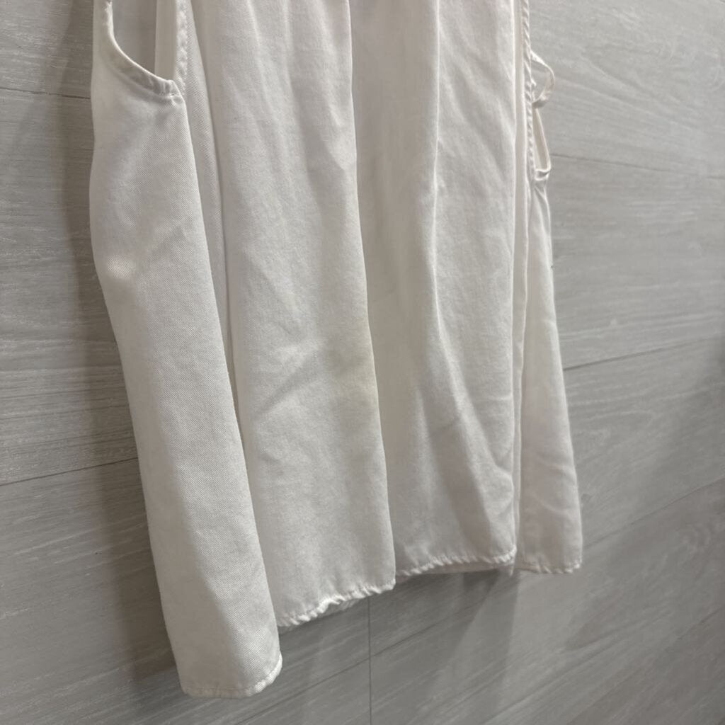 Free People White High Neck Cutout Flowy Top Small