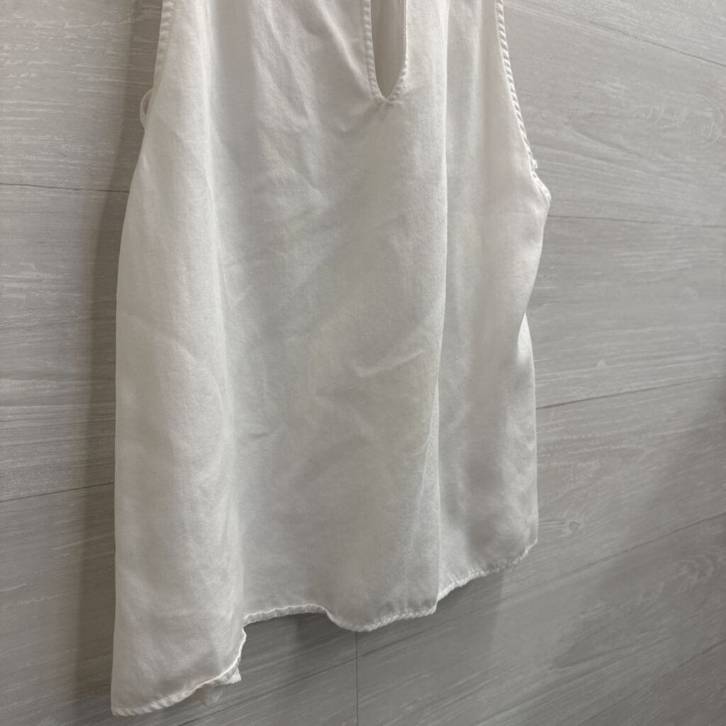 Free People White High Neck Cutout Flowy Top Small