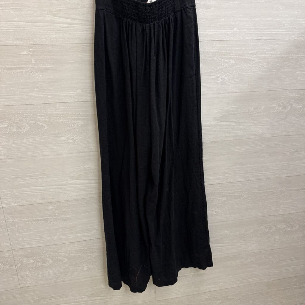 Anthropologie Black Halter Neck Cut Out Wide Leg Jumpsuit Extra Small