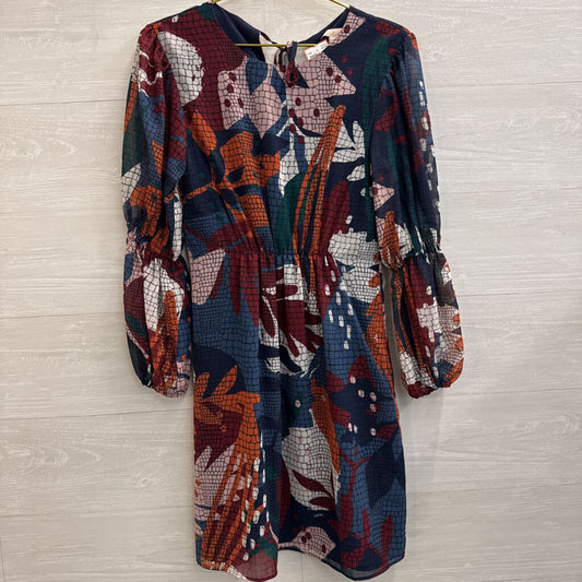 Hutch Blue/ Multi Print Long Sleeve Dress Extra Small