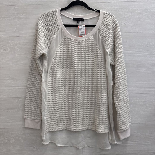 Sanctuary White Knit Long Sleeve Top Large