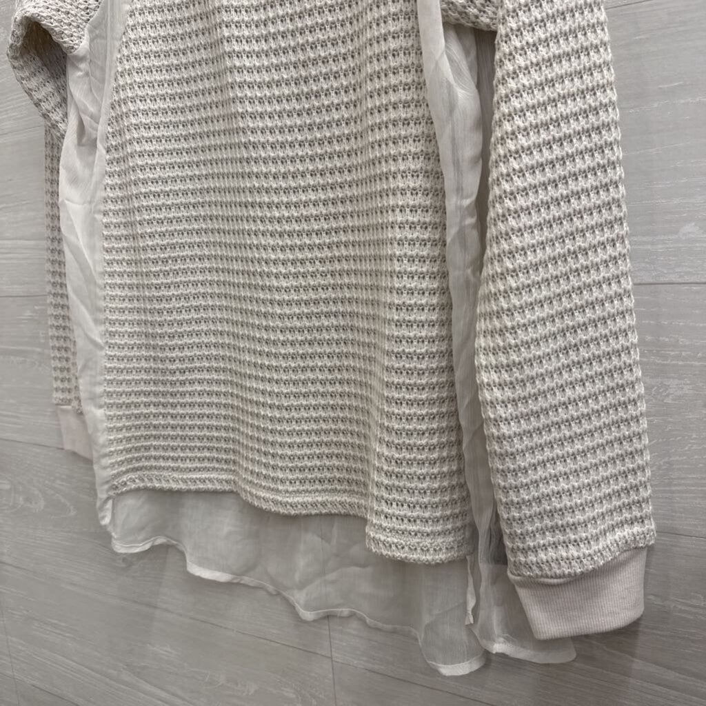 Sanctuary White Knit Long Sleeve Top Large