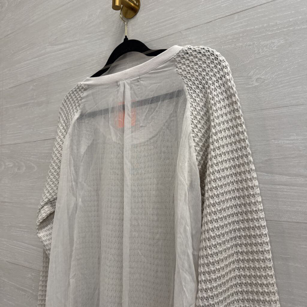 Sanctuary White Knit Long Sleeve Top Large