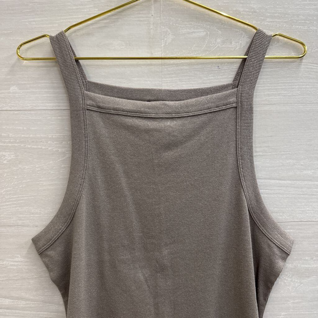 Express Grey Shimmer Tank Top Large
