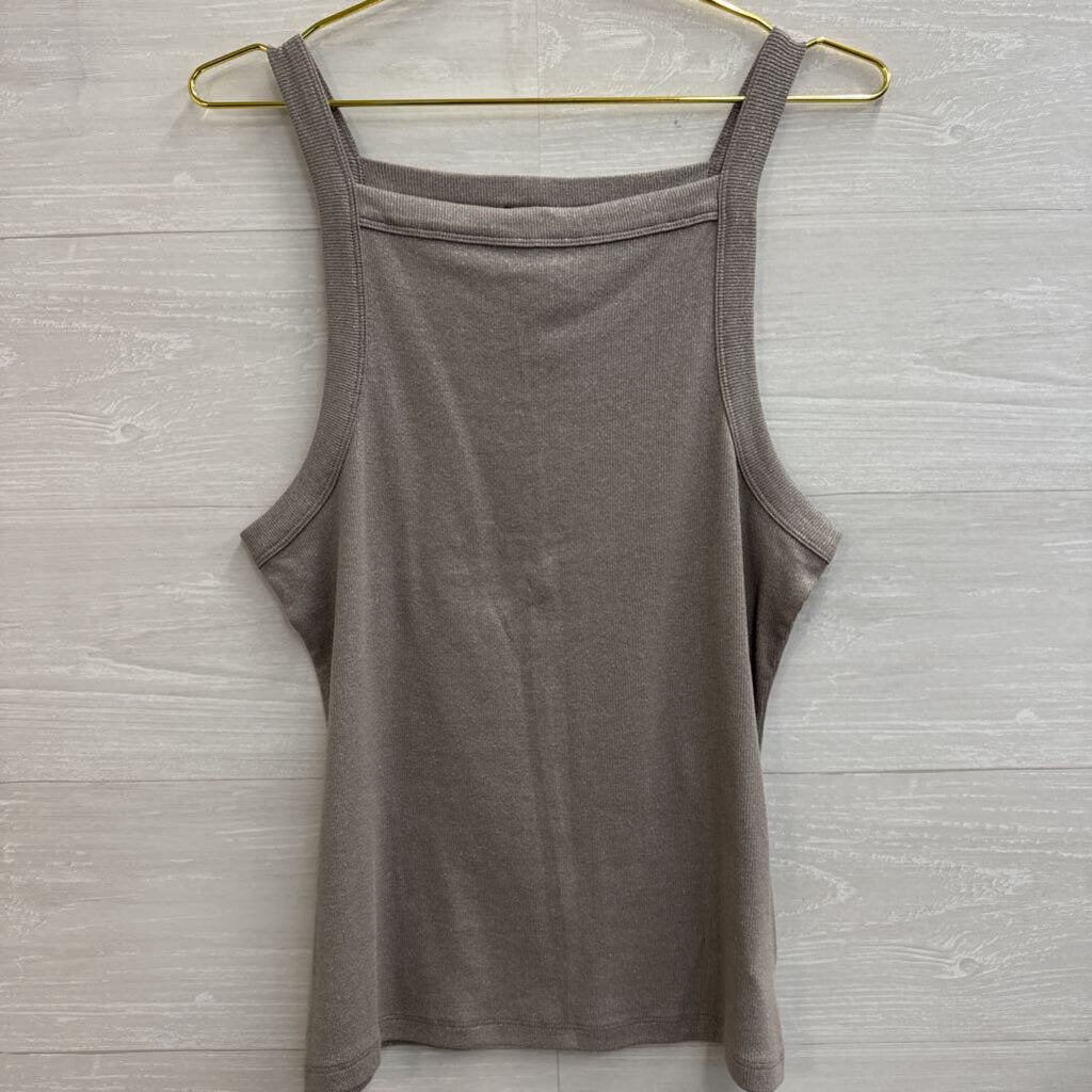 Express Grey Shimmer Tank Top Large