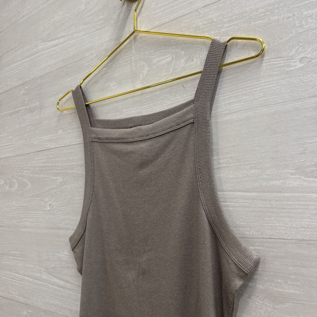 Express Grey Shimmer Tank Top Large