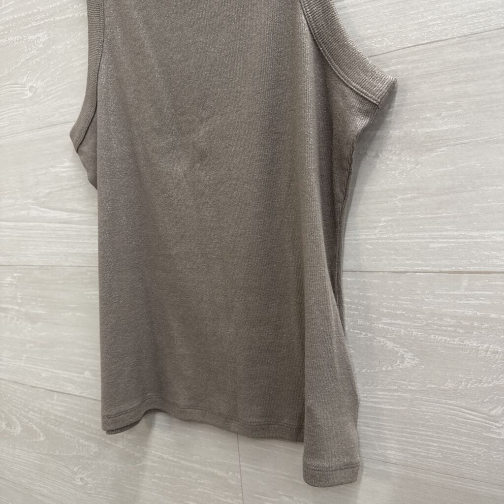 Express Grey Shimmer Tank Top Large