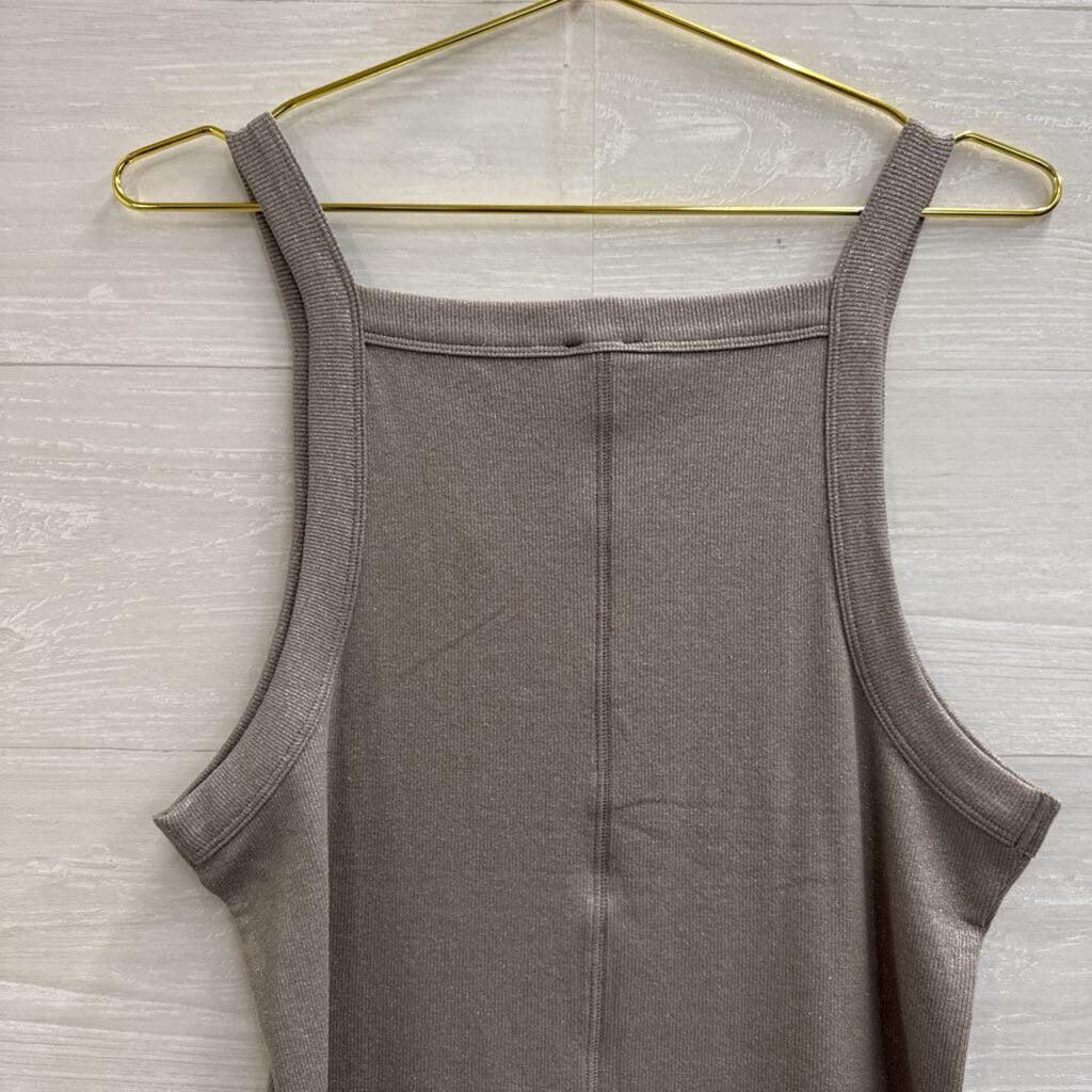 Express Grey Shimmer Tank Top Large