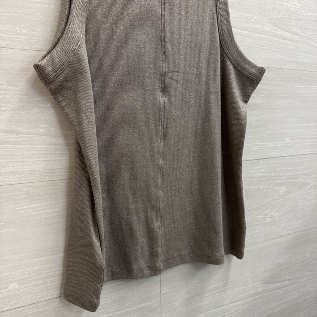 Express Grey Shimmer Tank Top Large