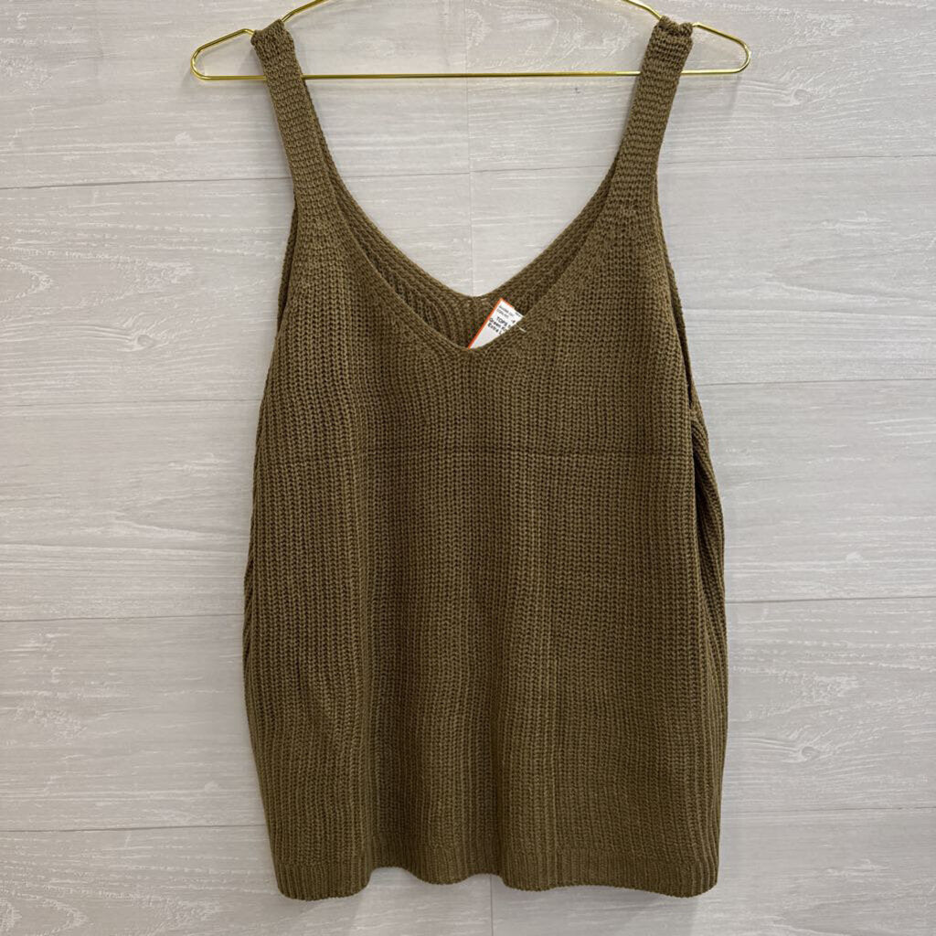 Green Knit Tank Top Extra Large