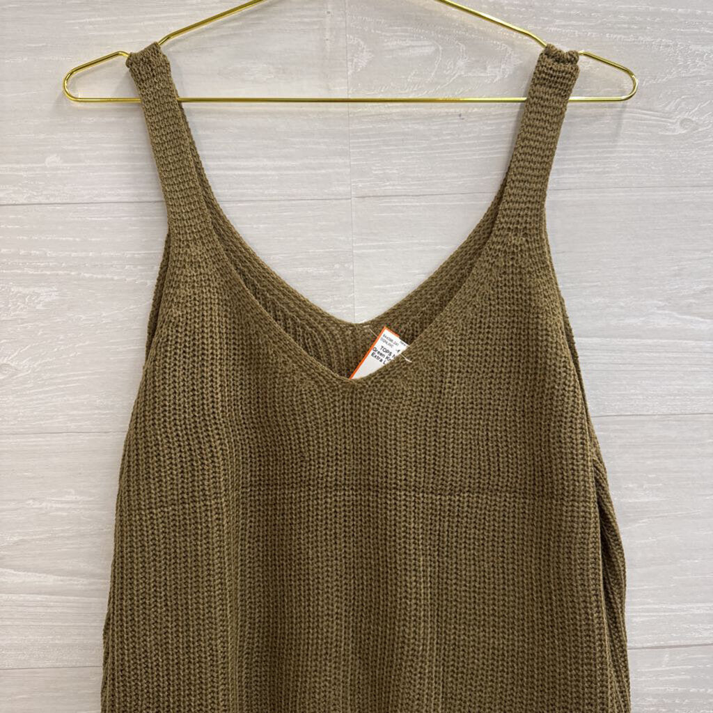 Green Knit Tank Top Extra Large