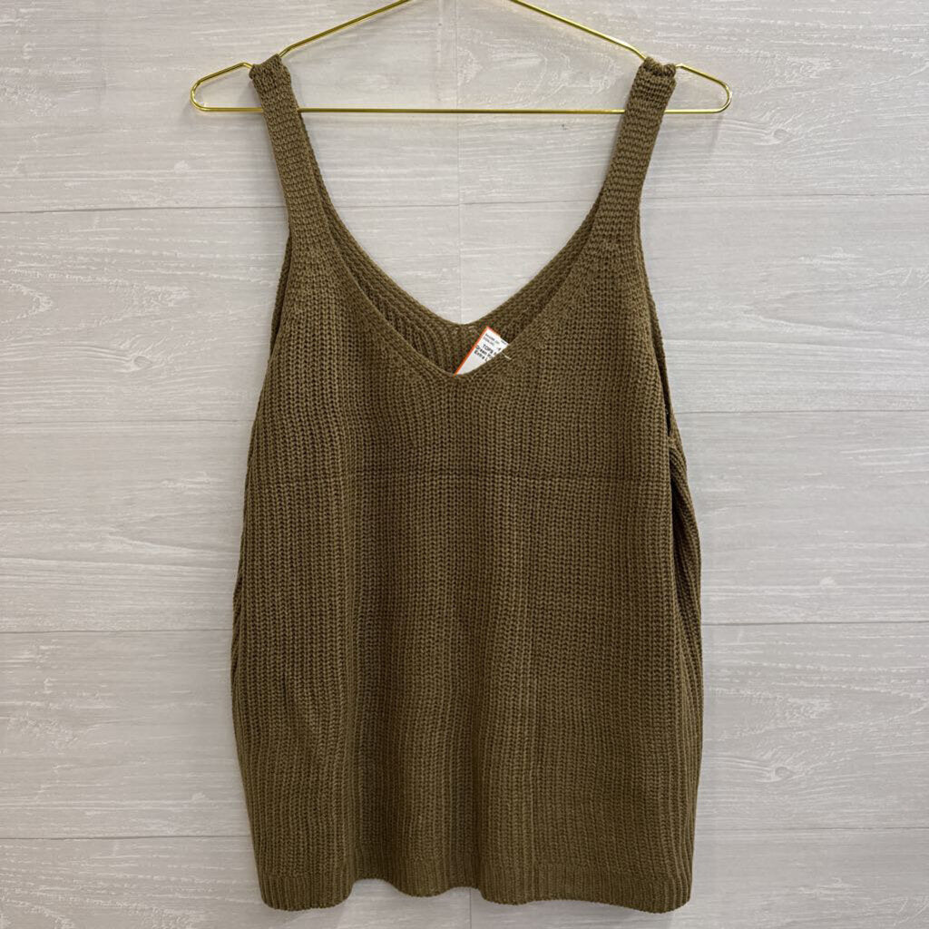 Green Knit Tank Top Extra Large