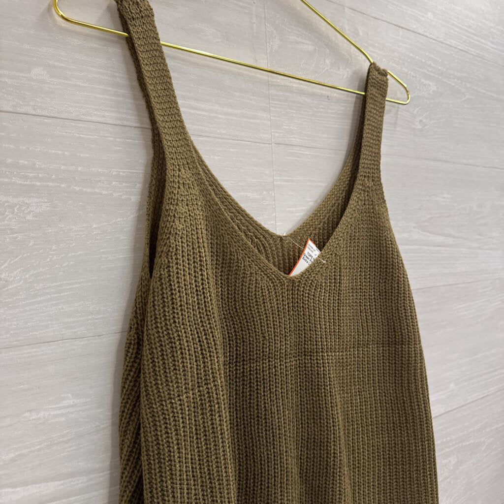 Green Knit Tank Top Extra Large