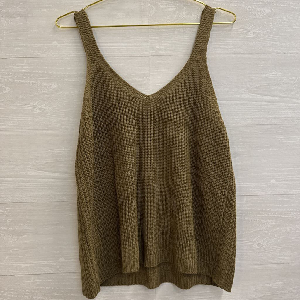 Green Knit Tank Top Extra Large