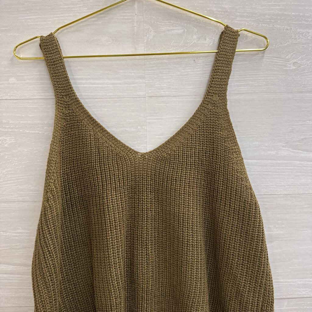Green Knit Tank Top Extra Large