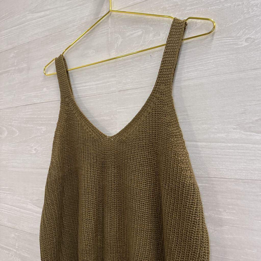 Green Knit Tank Top Extra Large