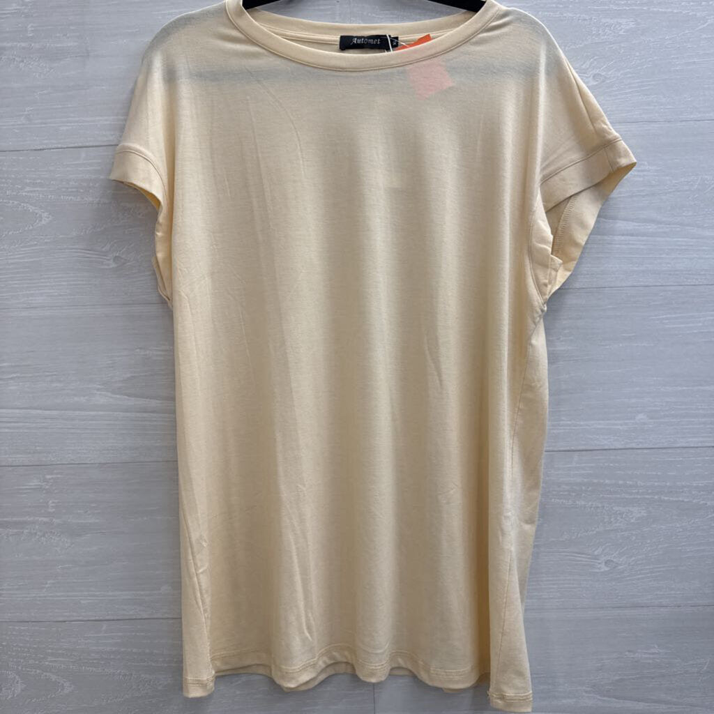Automet Cream Short Sleeve Top Extra Large
