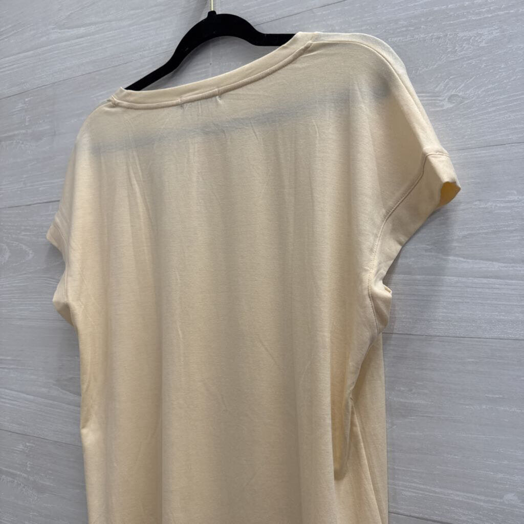 Automet Cream Short Sleeve Top Extra Large