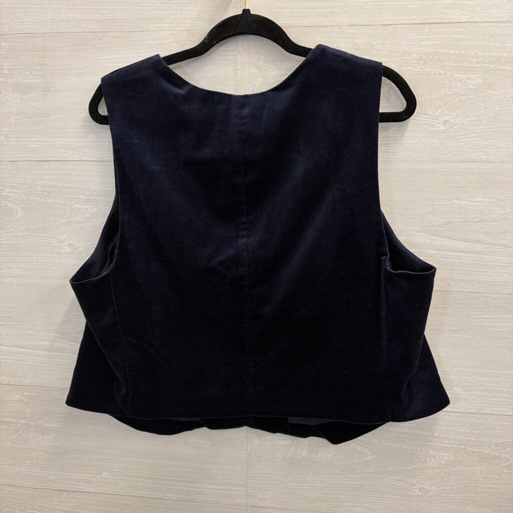Gap Navy Velvet Vest Top Extra Large