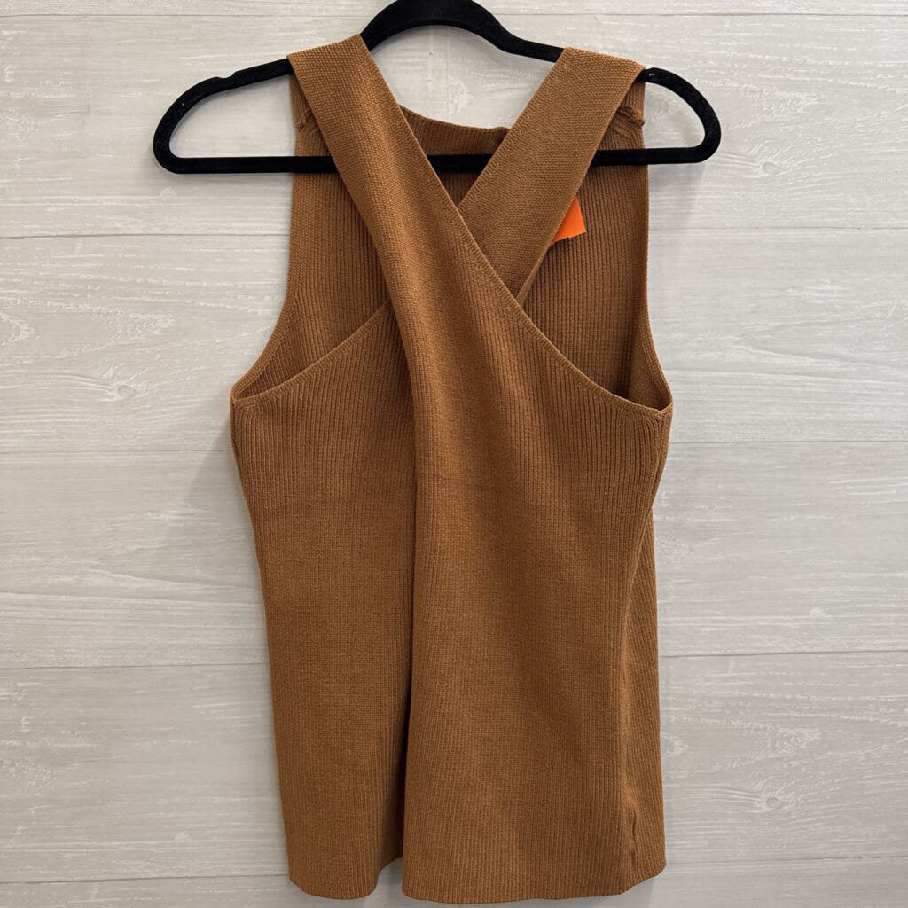 Brown Knit Tank Top Extra Large