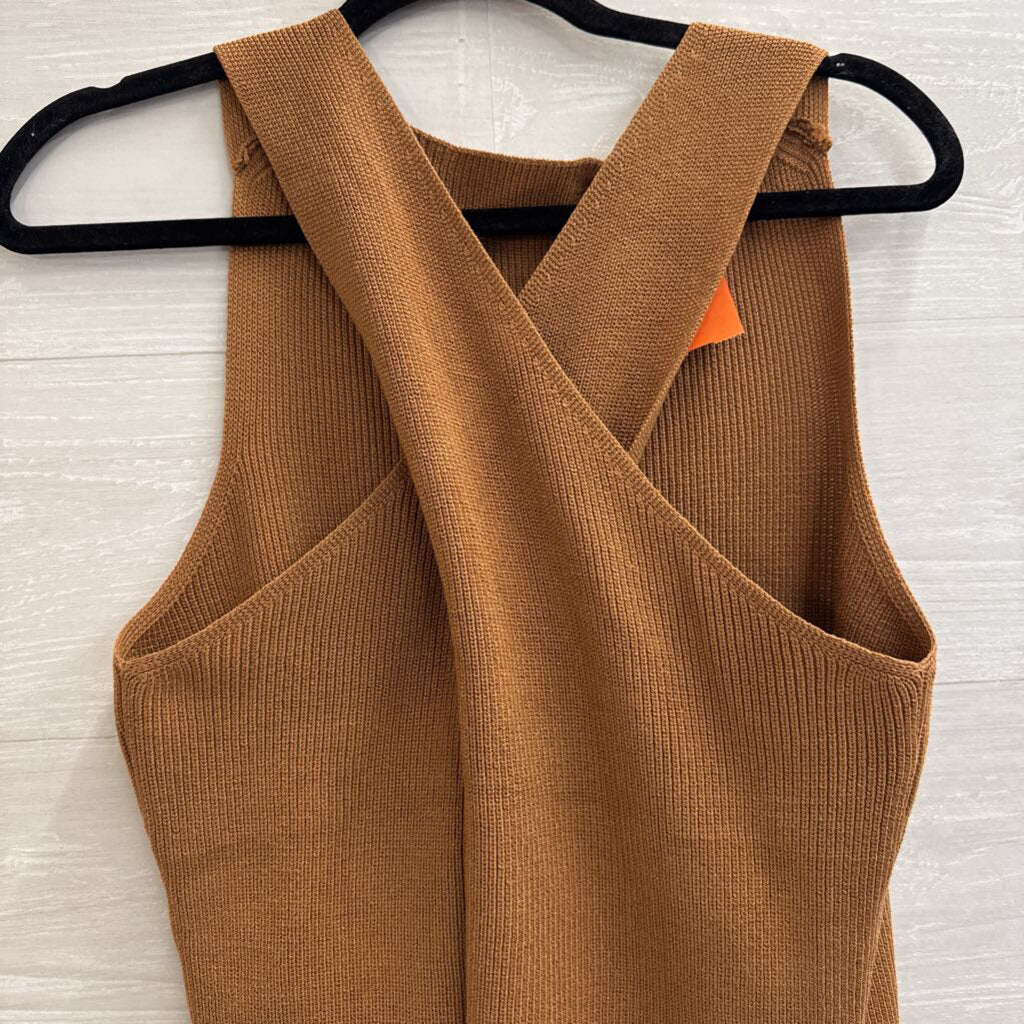 Brown Knit Tank Top Extra Large