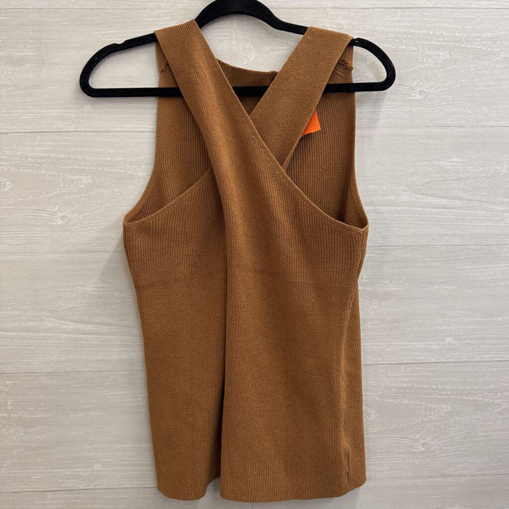 Brown Knit Tank Top Extra Large