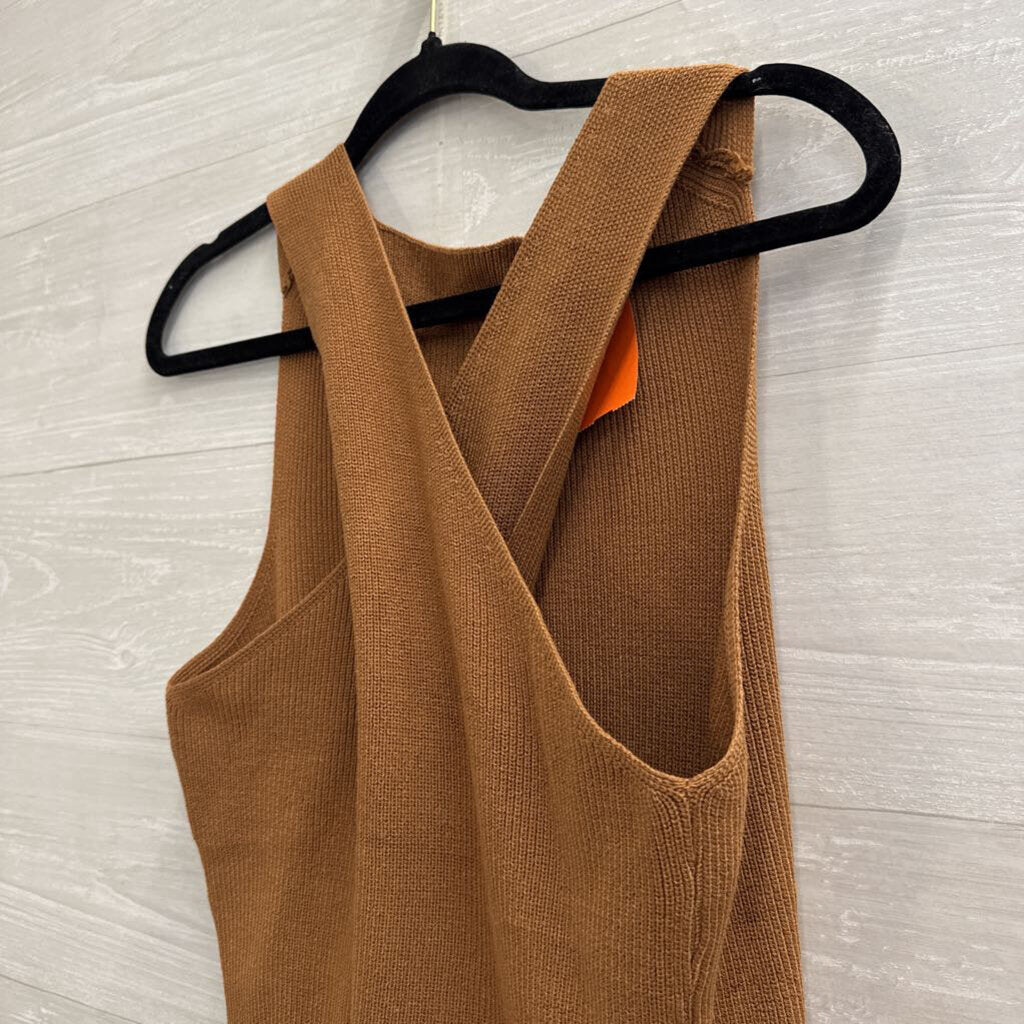 Brown Knit Tank Top Extra Large