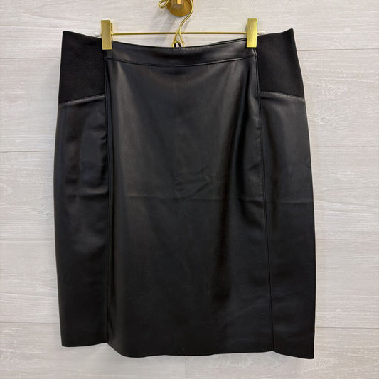 Vero Moda Black Faux Leather Skirt Extra Large