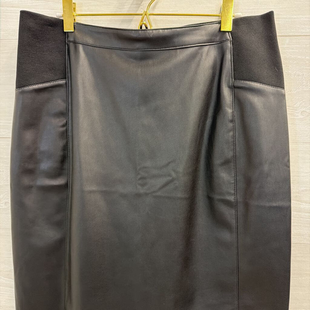 Vero Moda Black Faux Leather Skirt Extra Large