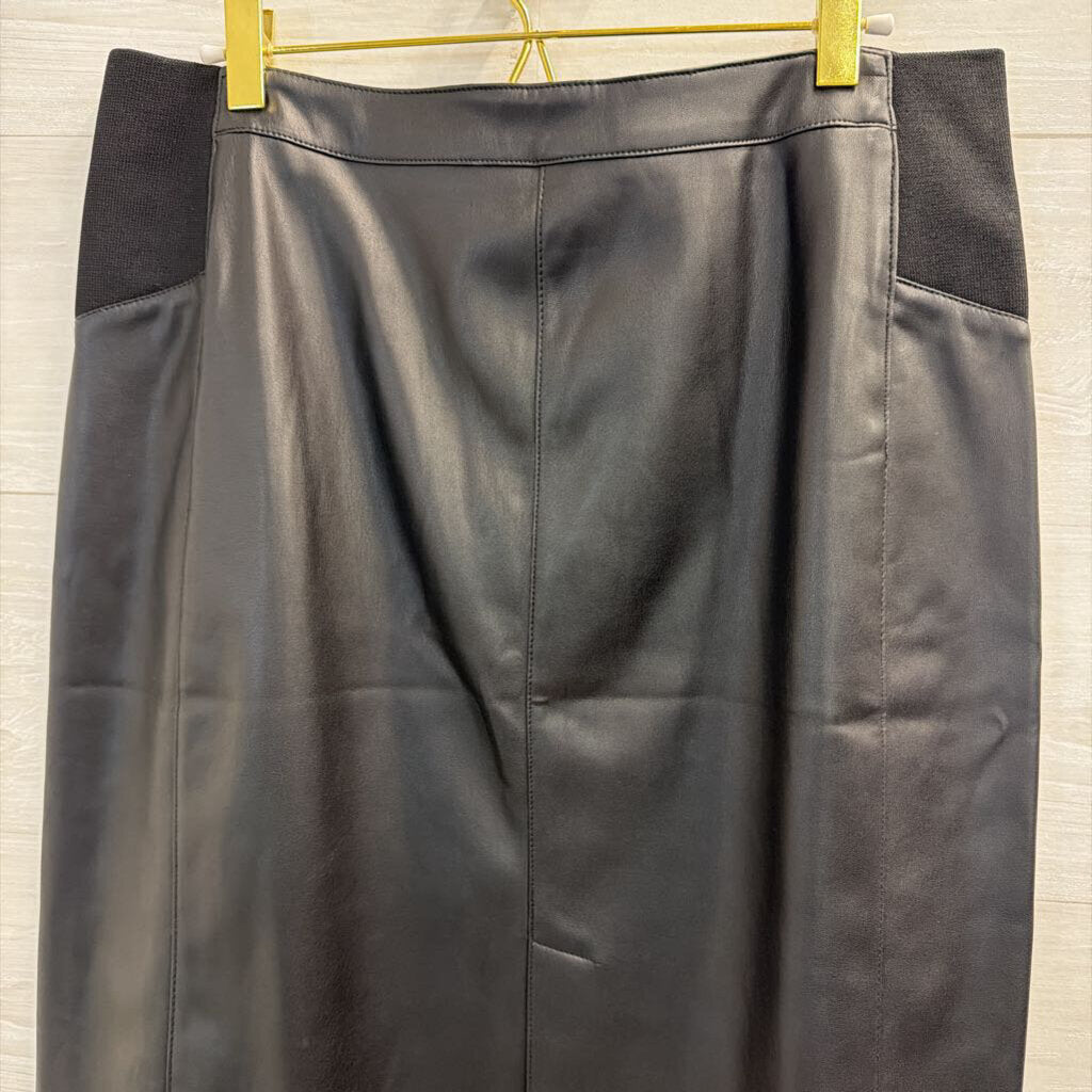 Vero Moda Black Faux Leather Skirt Extra Large