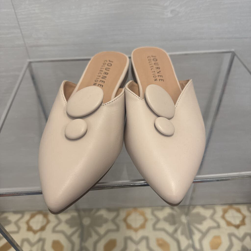 Journee Collection Beige Mallorie Mules 8