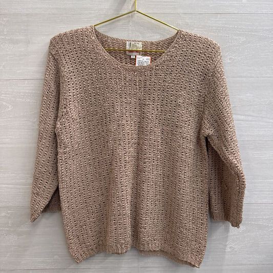 Fia Italia Brown Knit Long Sleeve Top Small