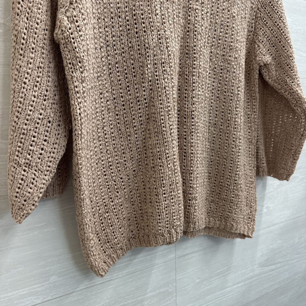 Fia Italia Brown Knit Long Sleeve Top Small