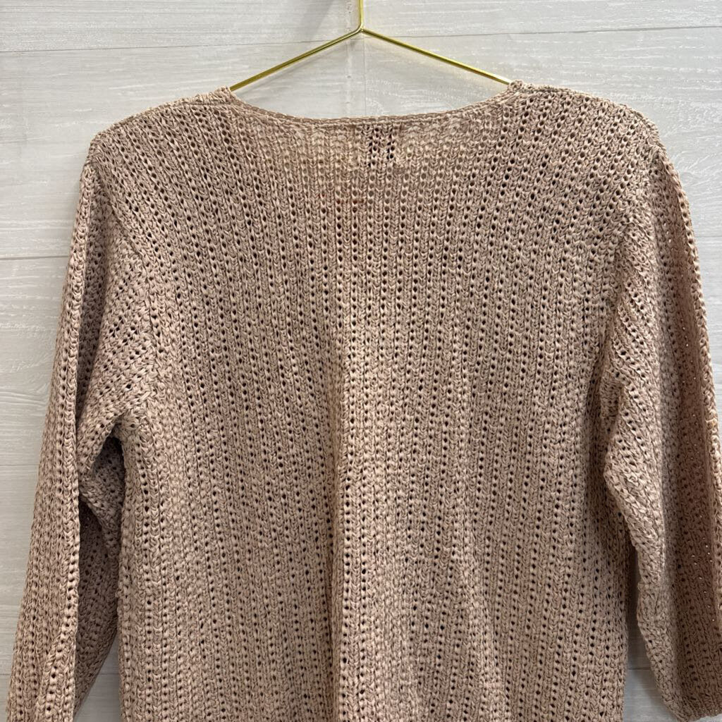 Fia Italia Brown Knit Long Sleeve Top Small