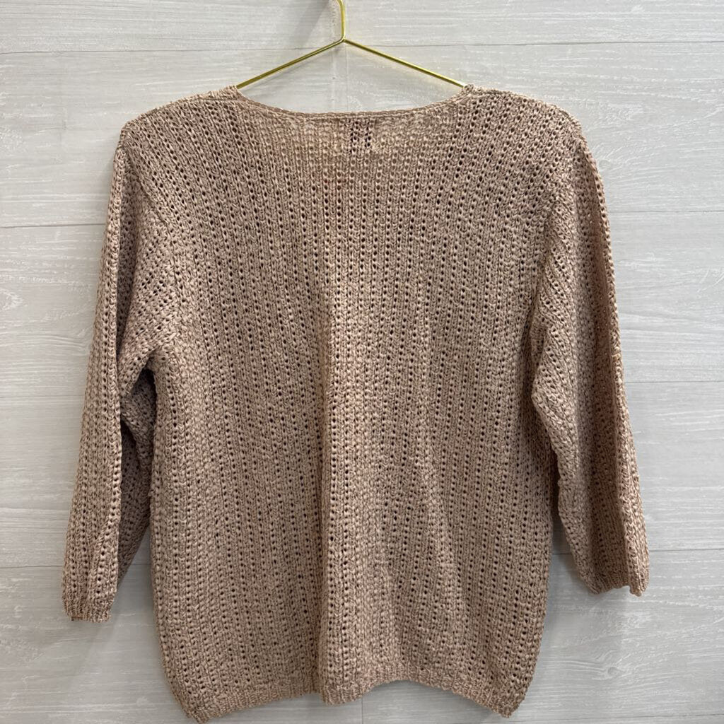 Fia Italia Brown Knit Long Sleeve Top Small