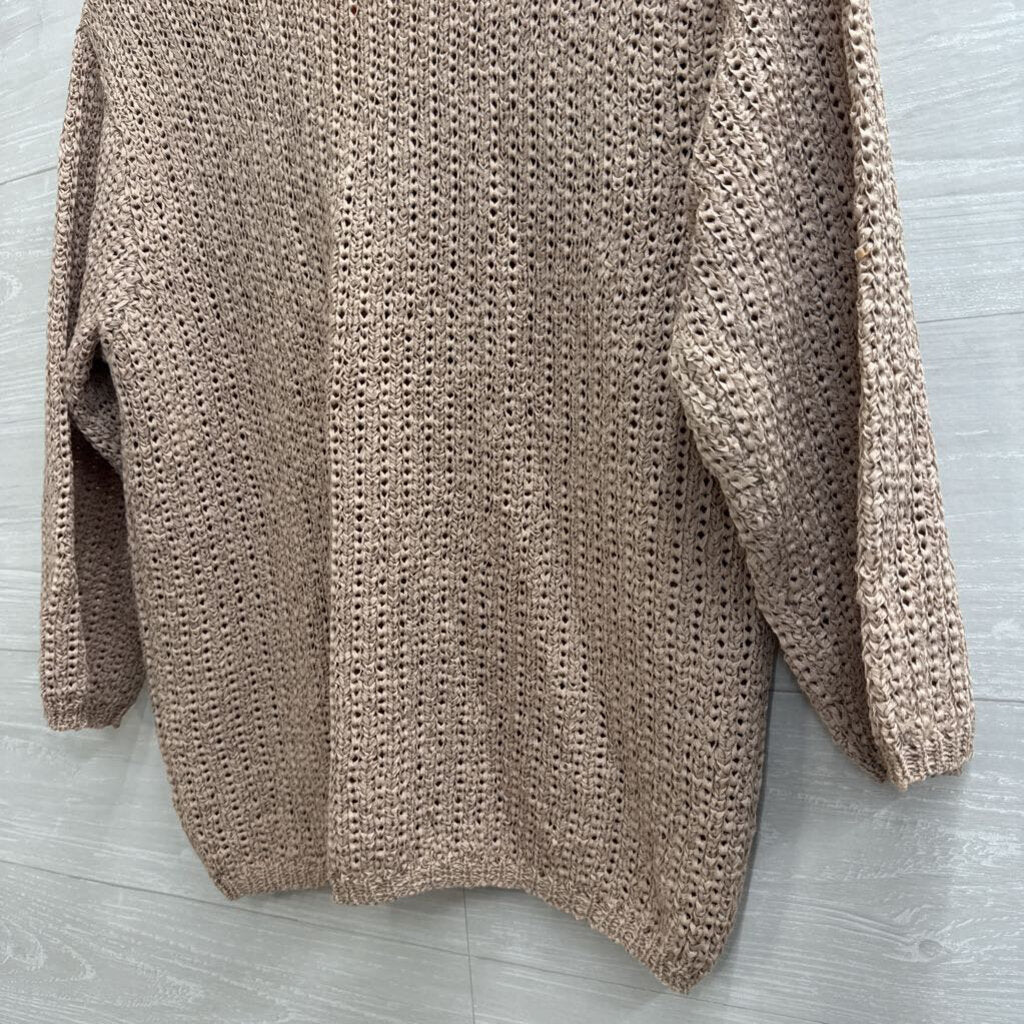 Fia Italia Brown Knit Long Sleeve Top Small