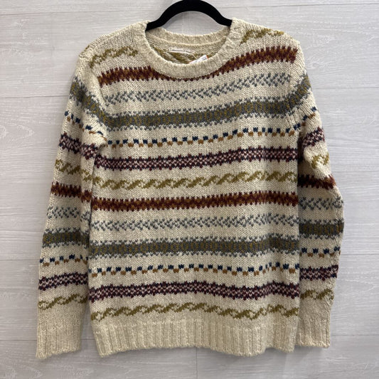 Coincidence and Chance Beige/ Multi Striped Knit Sweater Medium