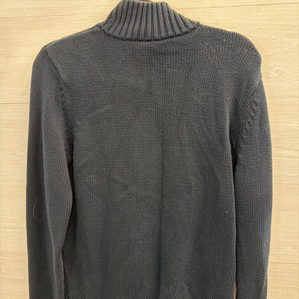 Ralph Lauren Navy Knit Zip Up Sweater Medium